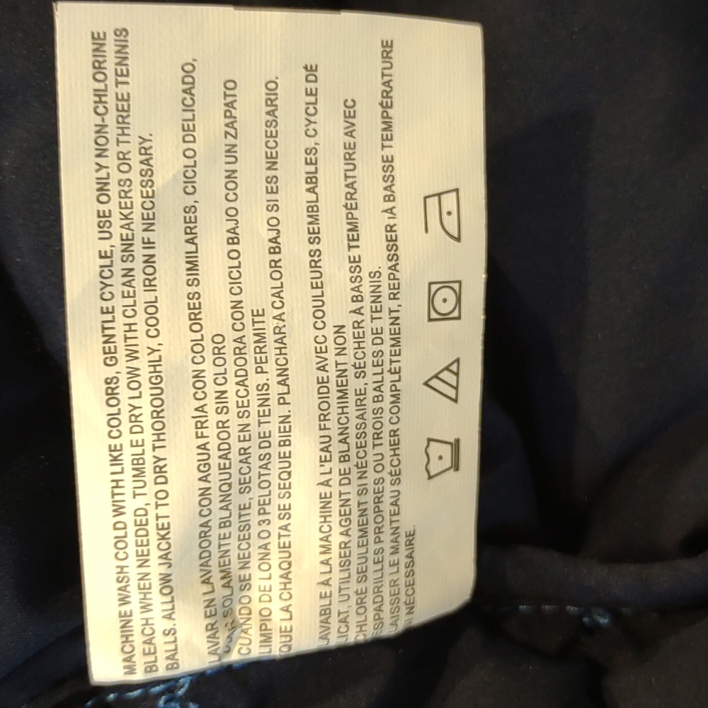 Womens Nautica Blue Stretch Packable Puffer Coat Detachable Hood Water - Picture 16 of 16